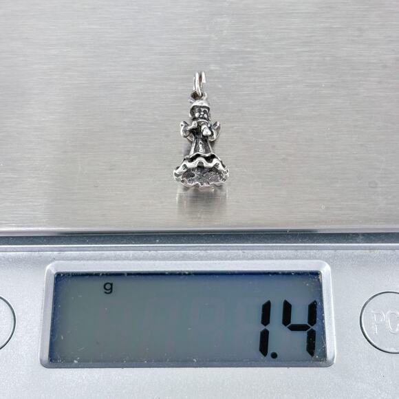 Musical Guardian Angel Charm | Vintage Sterling Silver 925 Jewelry - Picture 8 of 8